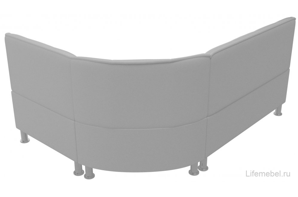 Кухонный диван угловой Феникс правый белая экокожа