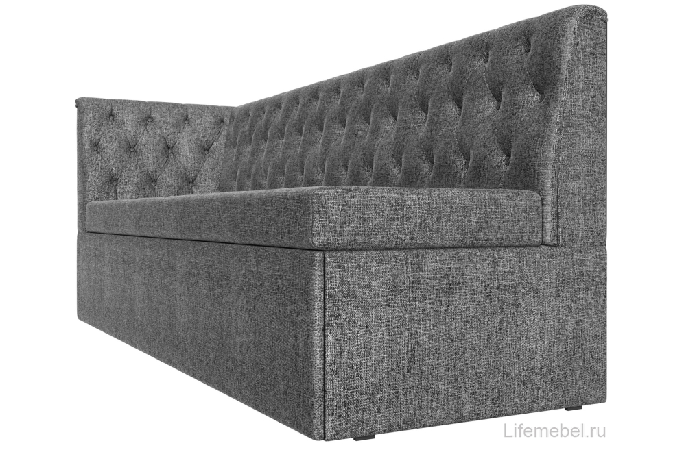 Кухонный диван угловой Маркиз левый серая рогожка