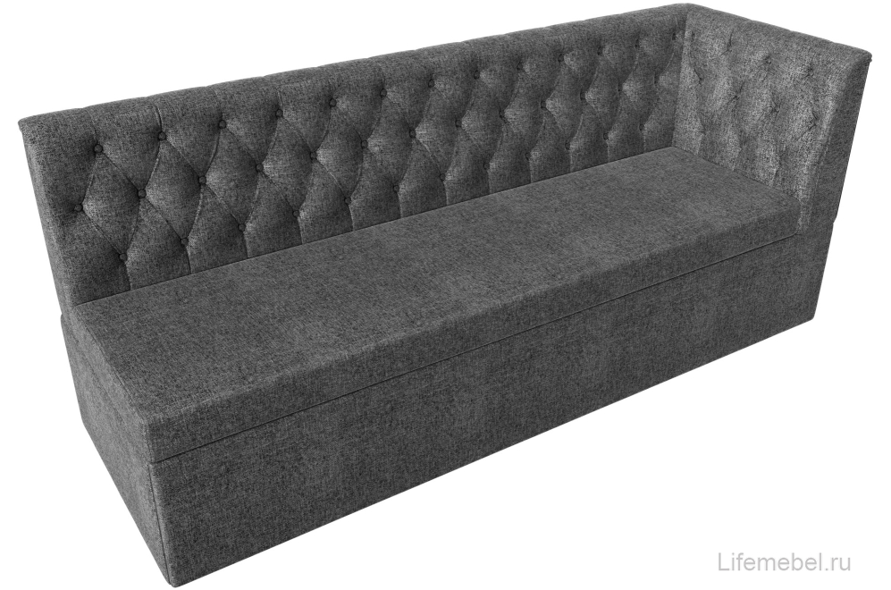 Кухонный диван угловой Маркиз правый серая рогожка