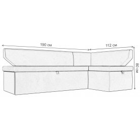 Кухонный диван угловой Соната-Сити