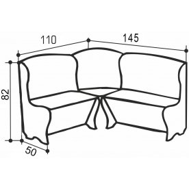 Кухонный уголок Аленка-1 средний