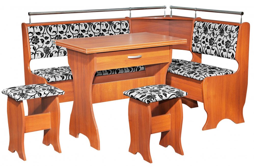 Кухонный уголок Елена-5 орех итальянский / ткань