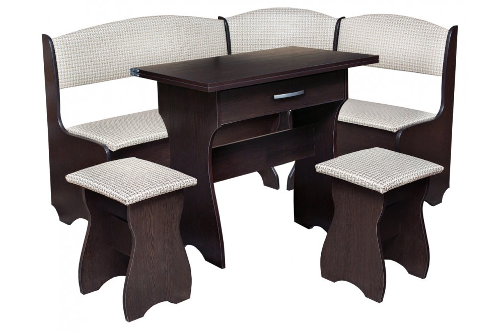 Кухонный уголок Елена-7 венге / рогожка