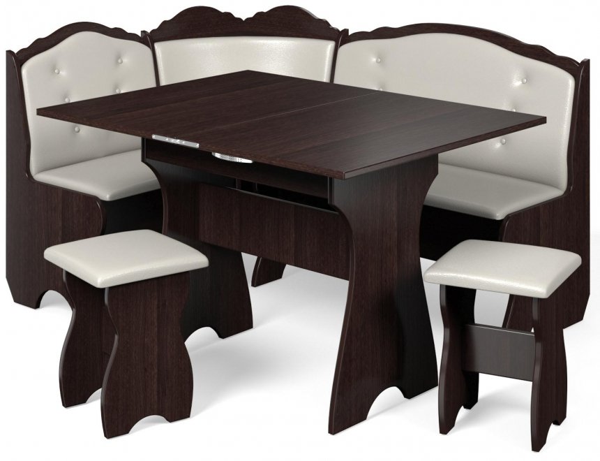 Кухонный уголок Елена-8 венге / бежевый кожзам