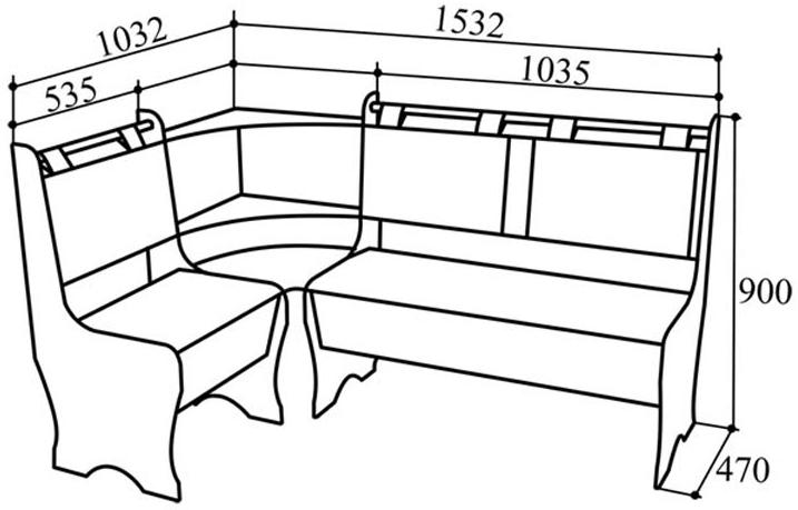 Кухонный уголок КУ-40 дуб млечный / молочный / шоколад (терра эф.101/221)