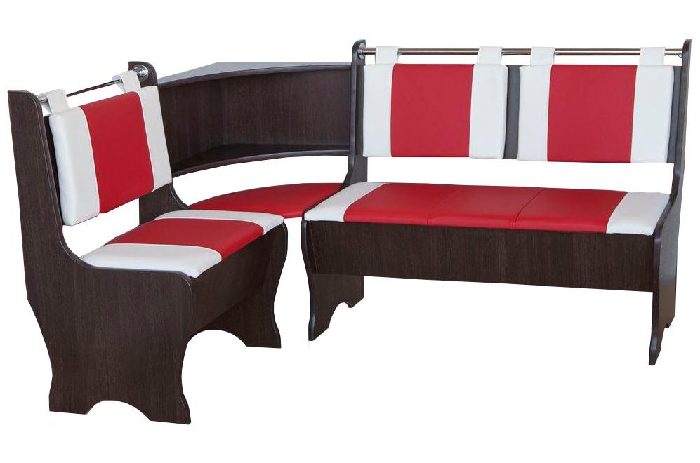 Кухонный уголок КУ-40 венге / красный / белый (терра 112/100)