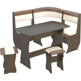 Кухонный уголок Уют-1 К Мини Люкс МФ-101.005 венге / кожзам / санчо / коричневый