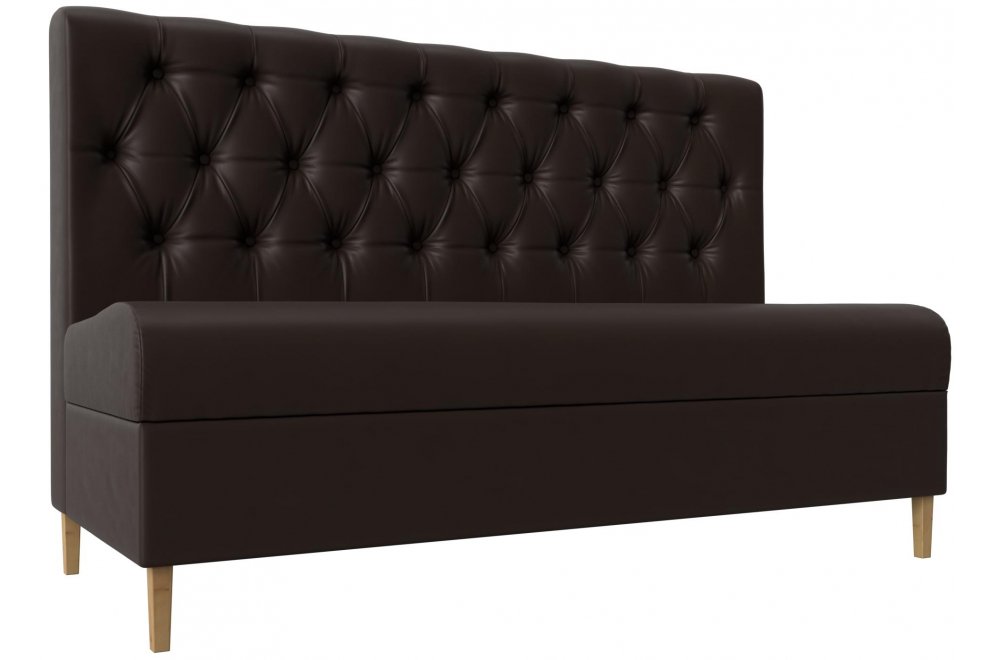 Кухонный диван Бремен экокожа коричневый