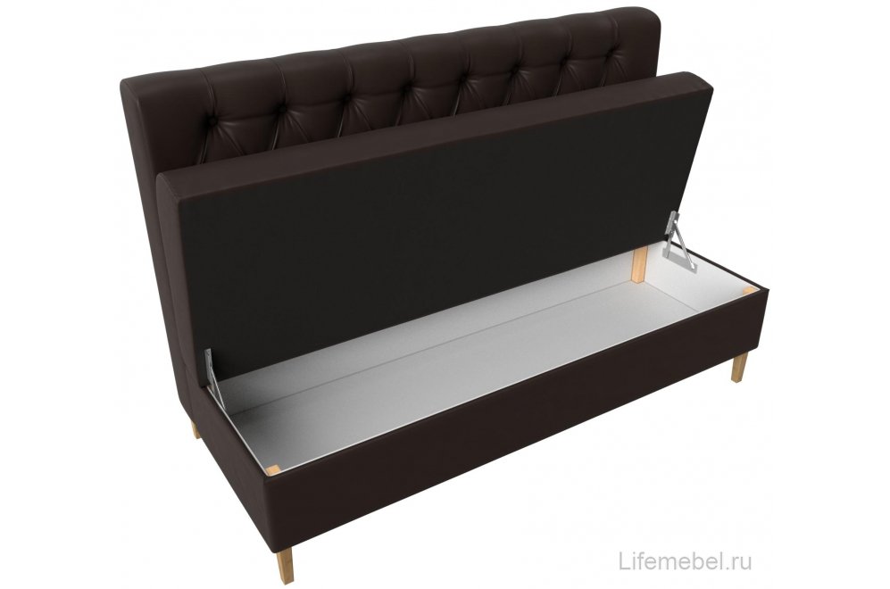 Кухонный диван Бремен экокожа коричневый