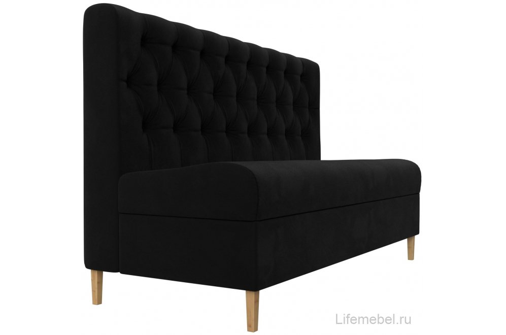 Кухонный диван Бремен микровельвет черный