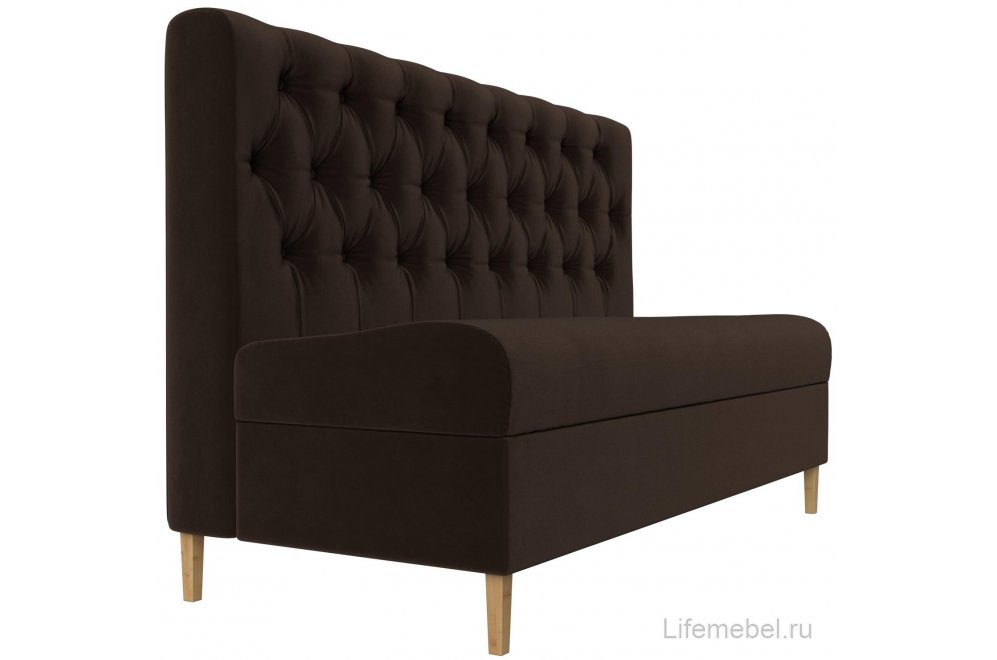 Кухонный диван Бремен микровельвет коричневый