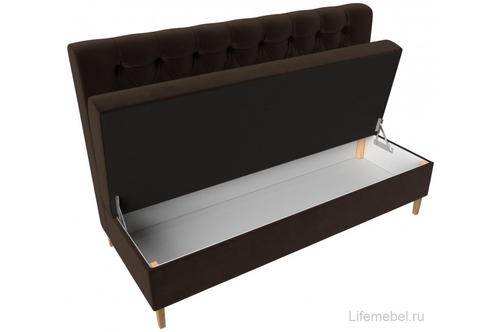 Кухонный диван Бремен микровельвет коричневый