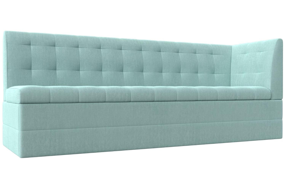 Кухонный диван Бриз правый рогожка berat ментоловая