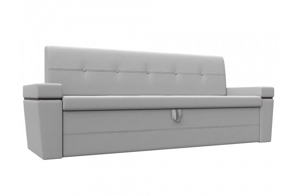 Кухонный диван Деметра экокожа белый