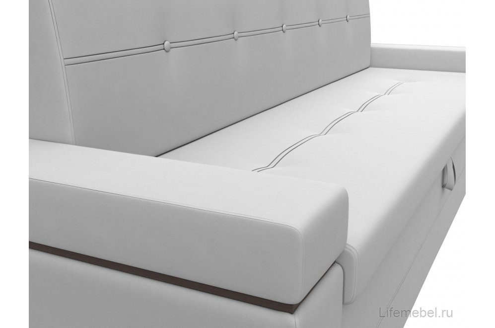 Кухонный диван Деметра экокожа белый