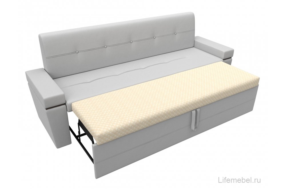 Кухонный диван Деметра экокожа белый