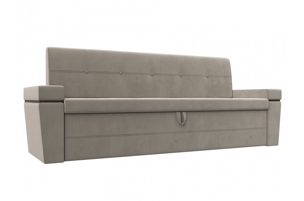 Кухонный диван Деметра микровелвет бежевый