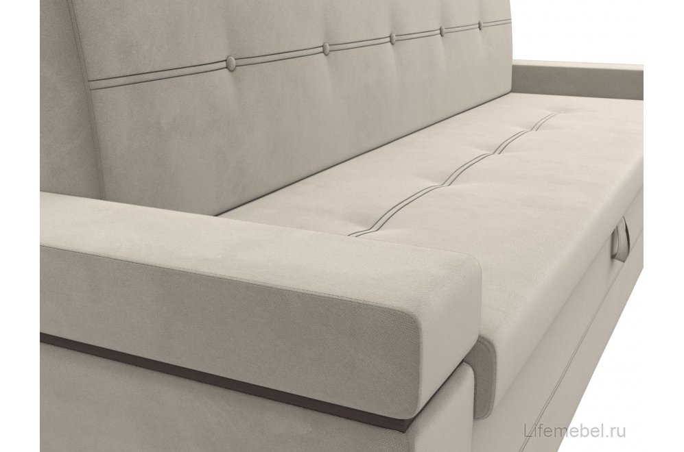 Кухонный диван Деметра микровелвет бежевый