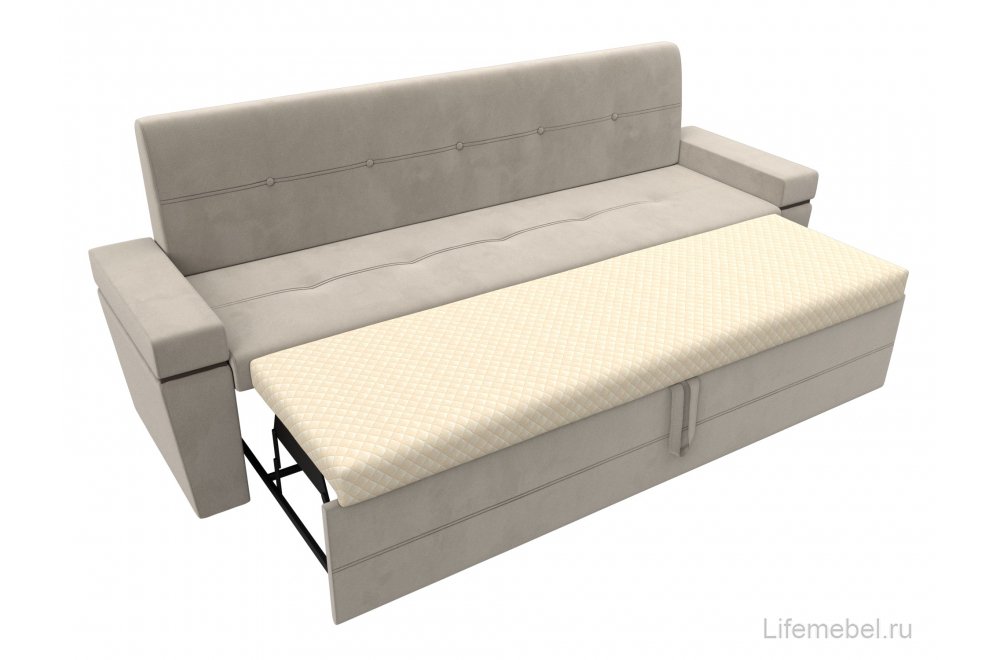 Кухонный диван Деметра микровелвет бежевый