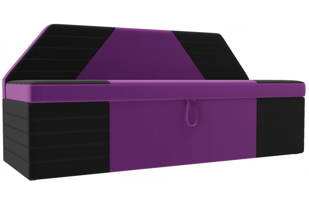 Кухонный диван Дуглас микровельвет фиолетовый / черный