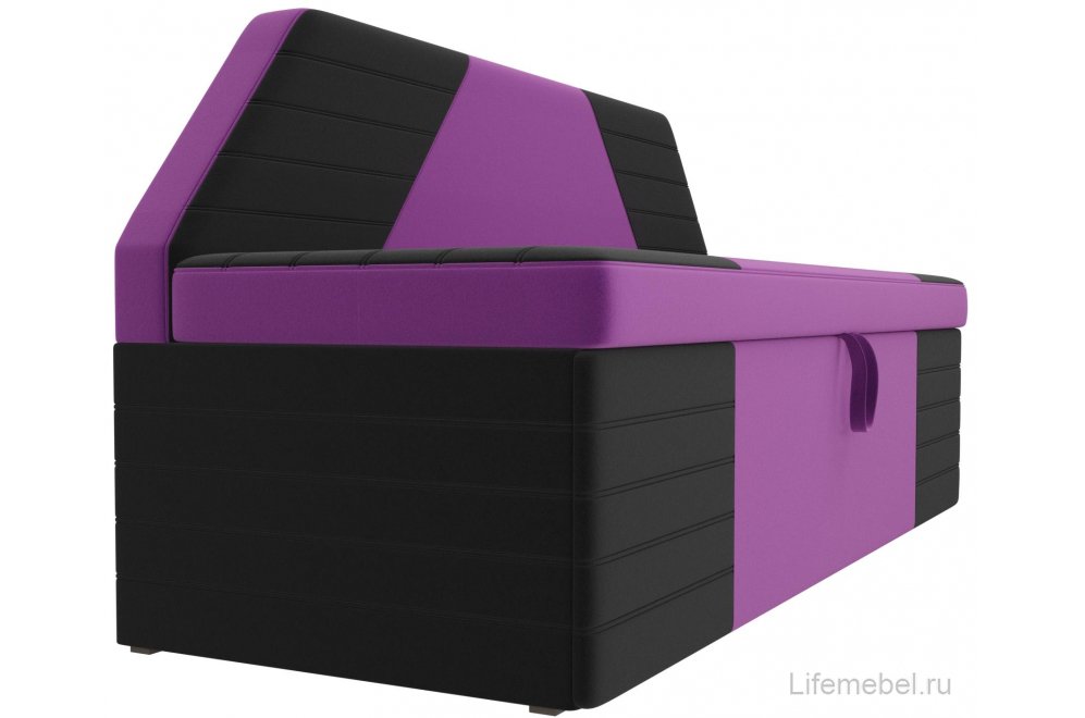 Кухонный диван Дуглас микровельвет фиолетовый / черный