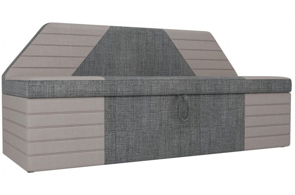 Кухонный диван Дуглас рогожка серая / бежевая