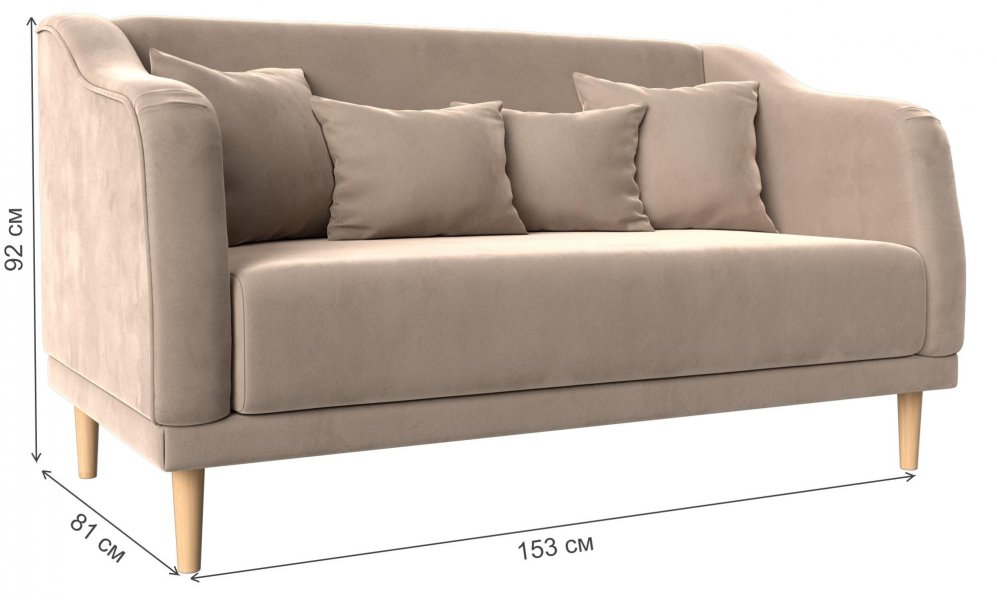 Кухонный диван Киото бежевый велюр