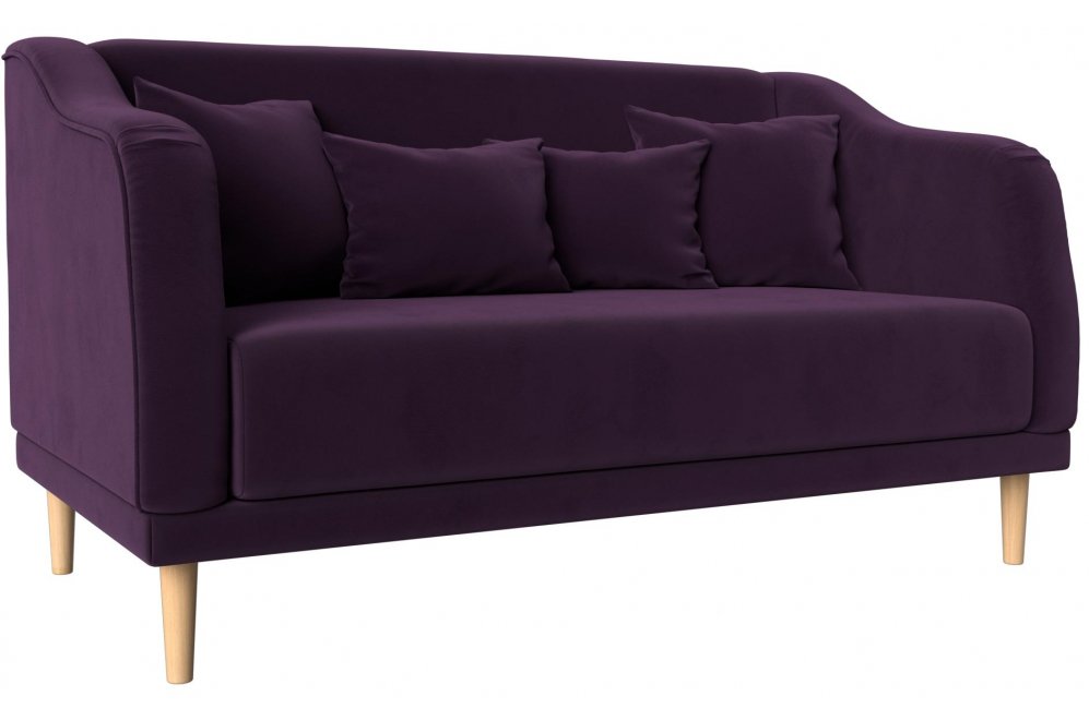 Кухонный диван Киото фиолетовый велюр