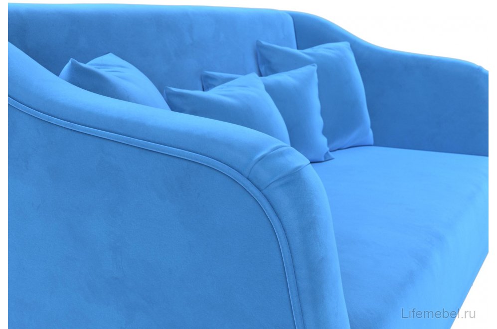 Кухонный диван Киото голубой велюр