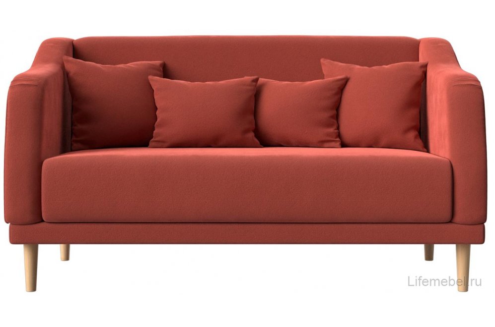 Кухонный диван Киото коралловый микровельвет