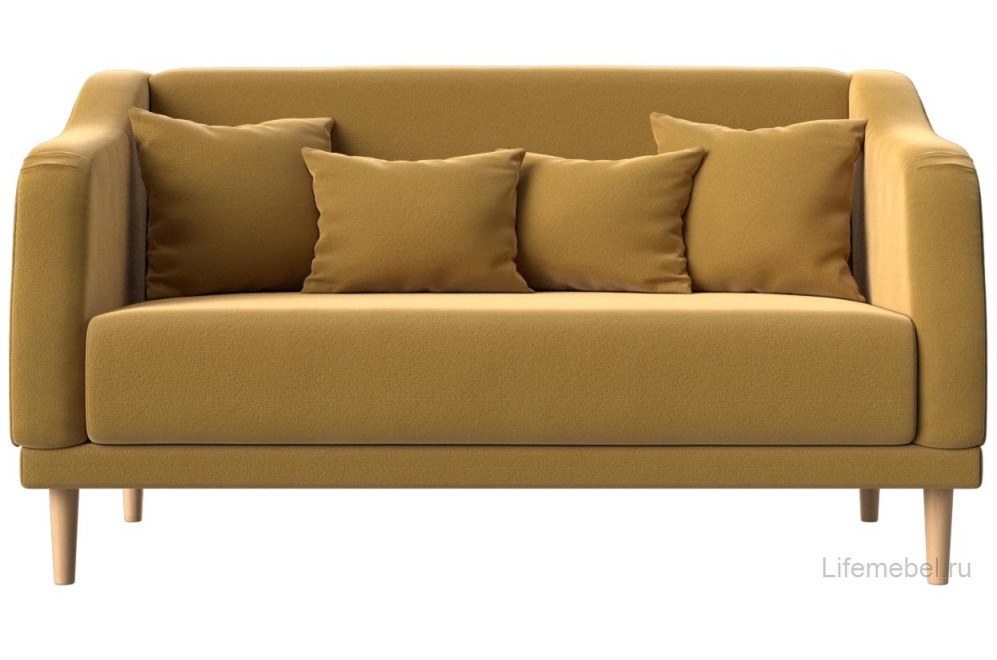 Кухонный диван Киото желтый микровельвет