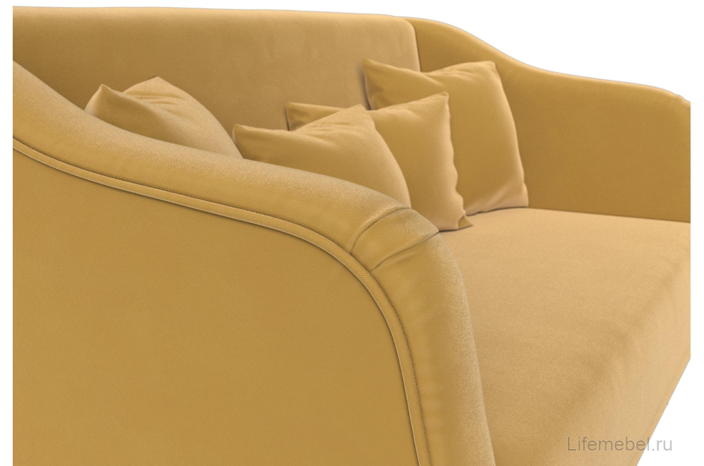 Кухонный диван Киото желтый микровельвет