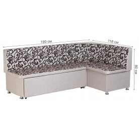 Кухонный диван Сити правый