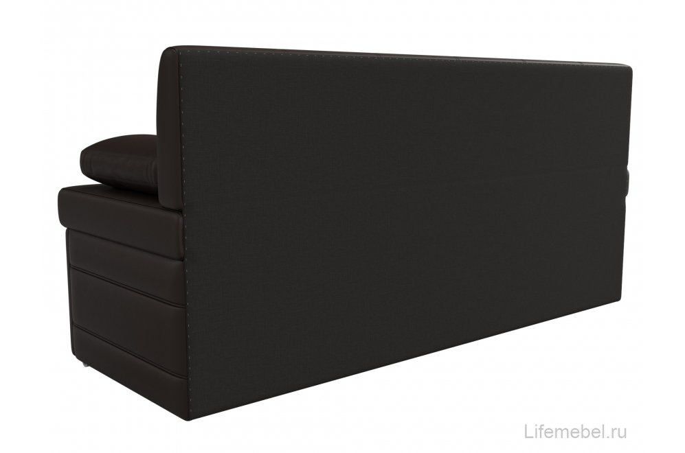 Кухонный диван Лео экокожа коричневый
