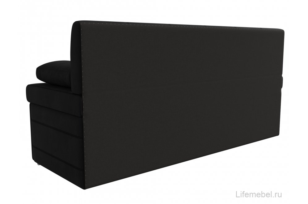 Кухонный диван Лео микровельвет черный
