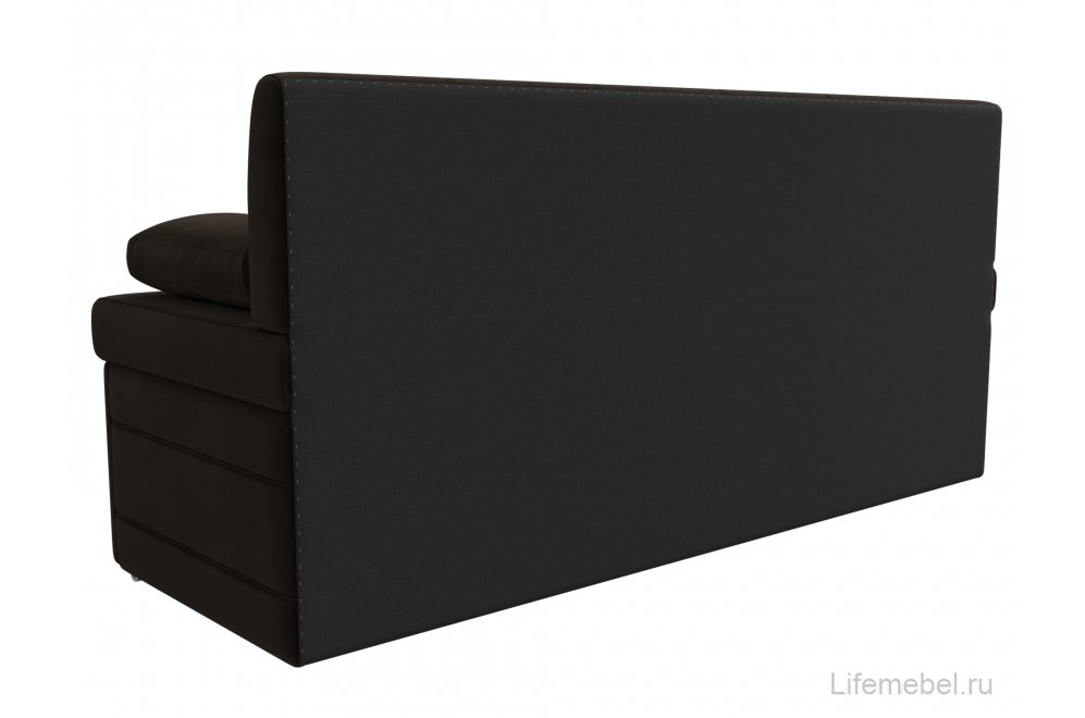 Кухонный диван Лео микровельвет коричневый