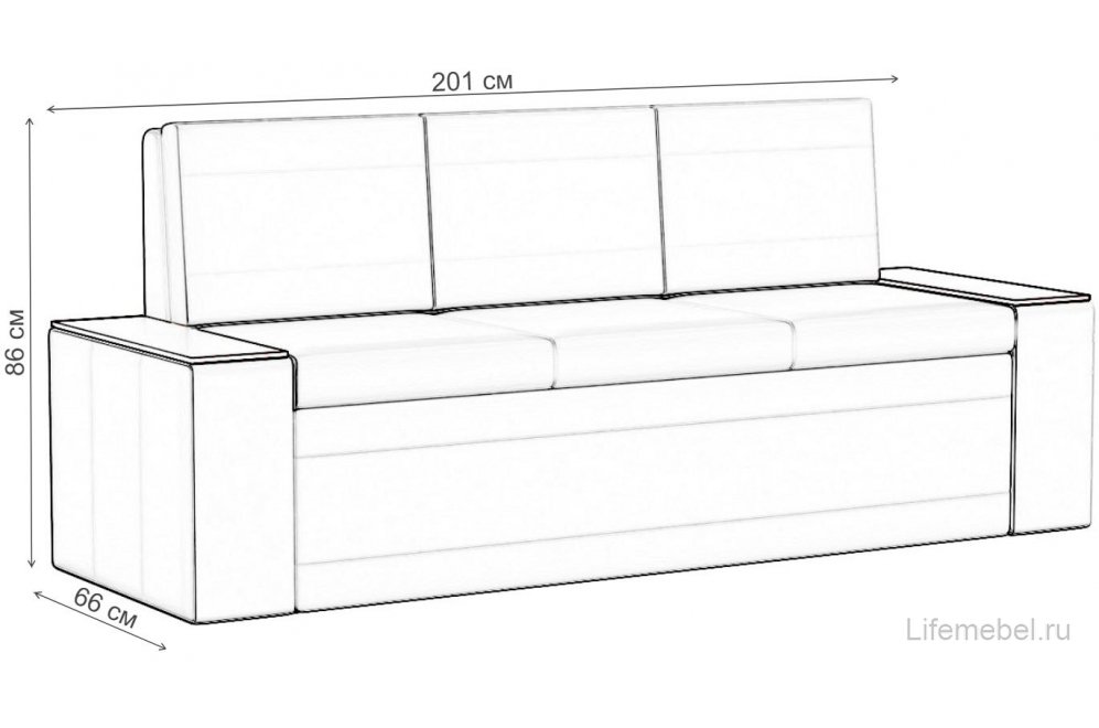 Кухонный диван Лина микровельвет коричнево-бежевый