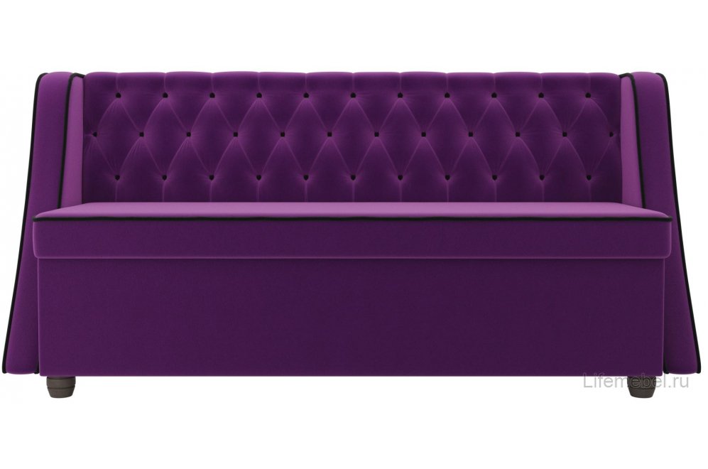 Кухонный диван Лофт микровельвет фиолетовый
