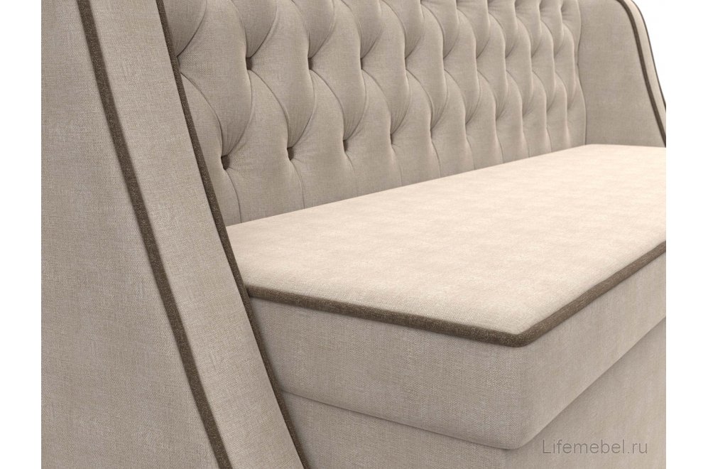 Кухонный диван Лофт рогожка бежевый