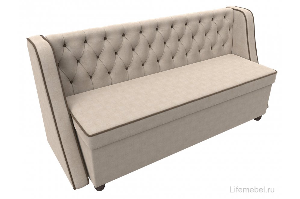 Кухонный диван Лофт рогожка бежевый