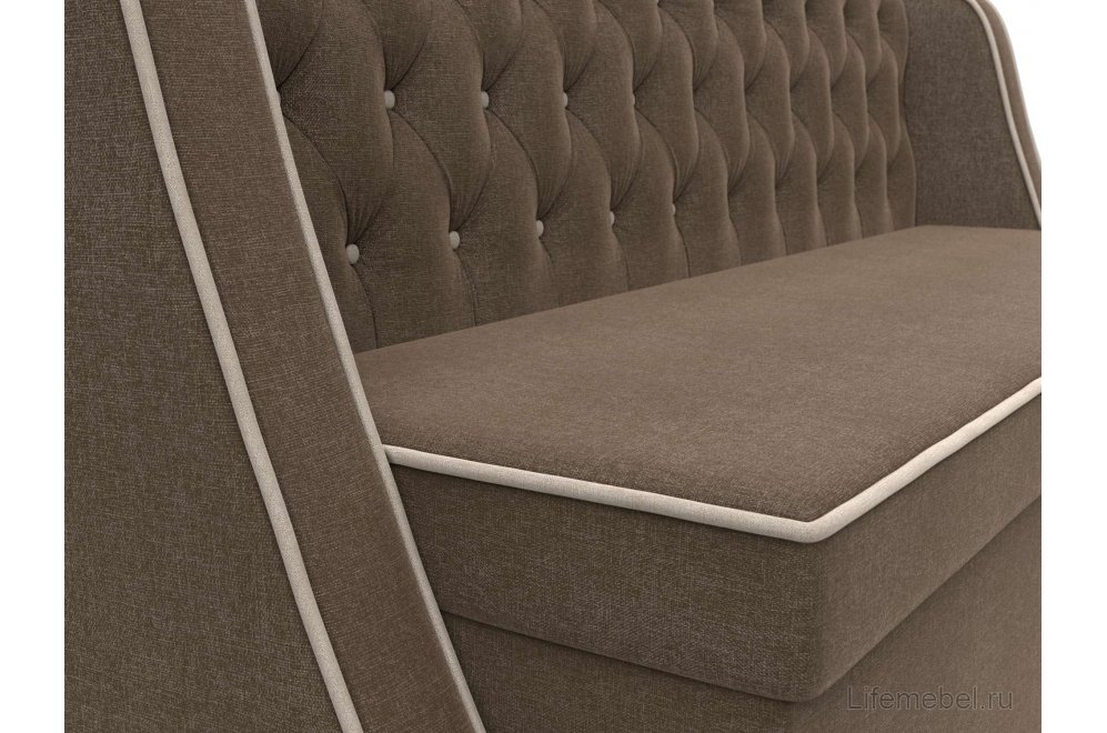 Кухонный диван Лофт рогожка коричневый