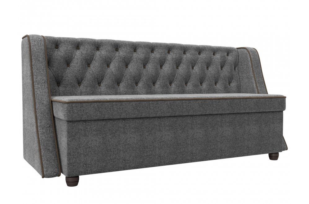 Кухонный диван Лофт рогожка серый