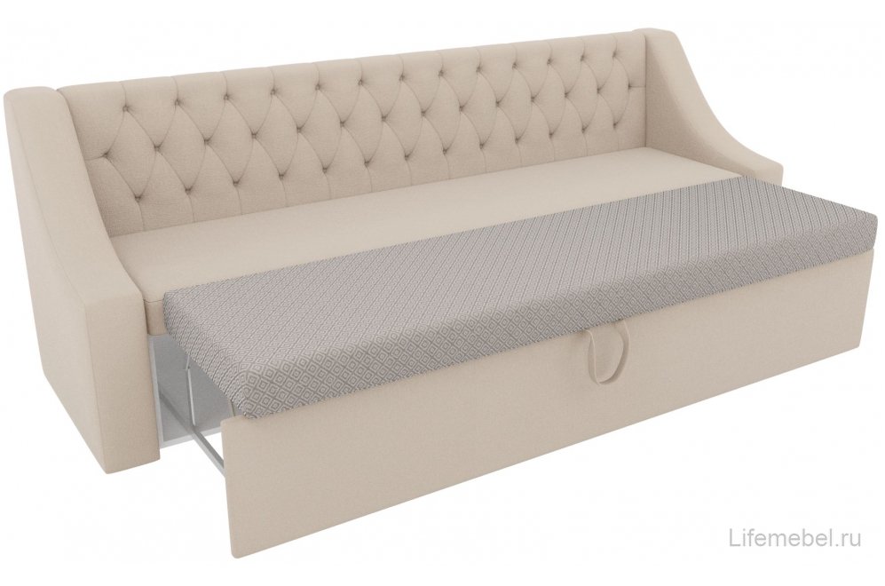 Кухонный диван Мерлин рогожка бежевый