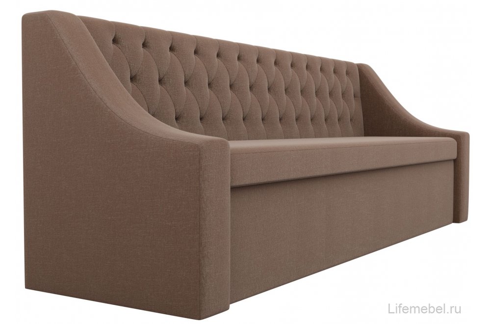 Кухонный диван Мерлин рогожка коричневый