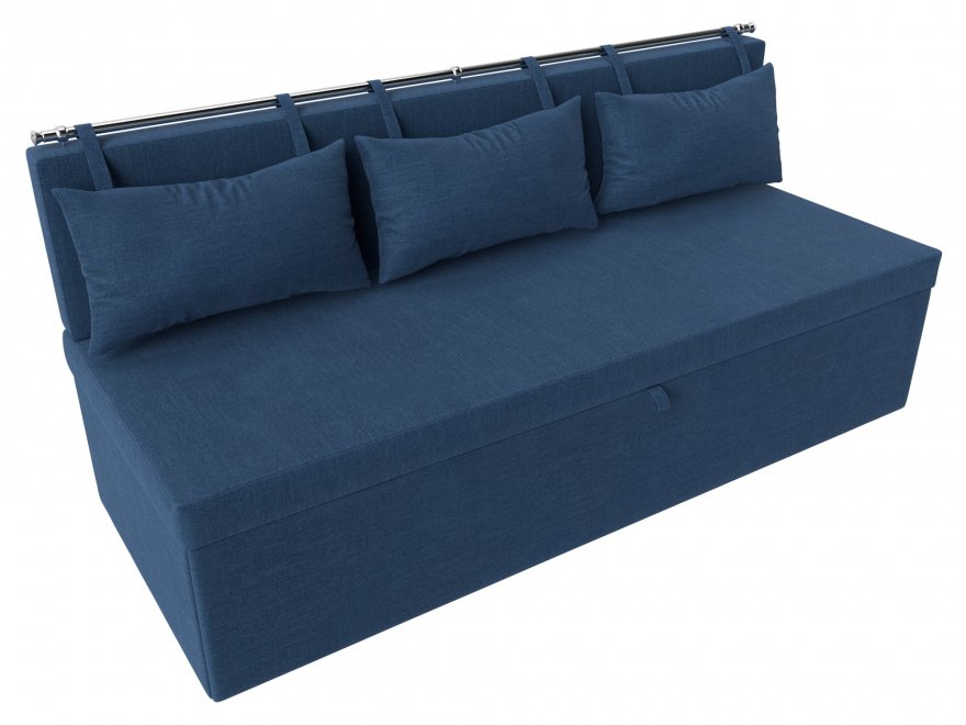 Кухонный диван Метро рогожка berat синяя