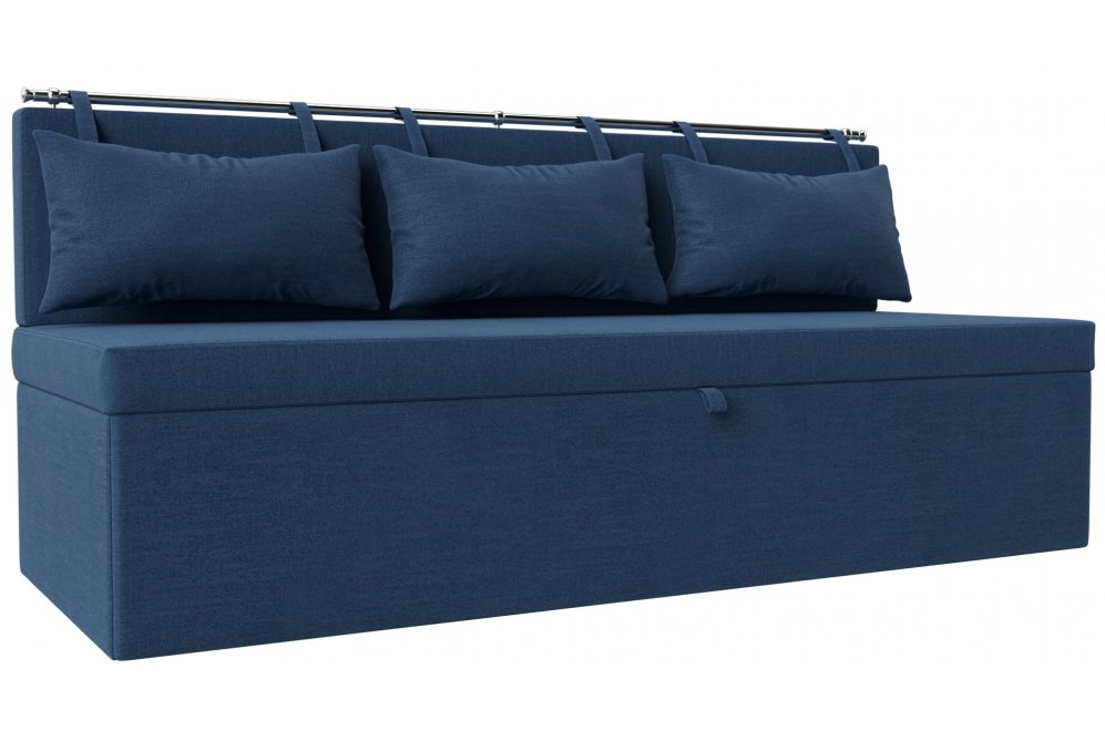 Кухонный диван Метро рогожка berat синяя