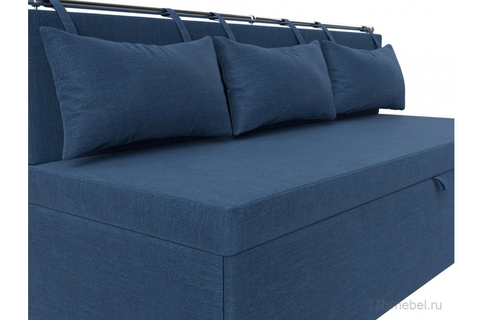 Кухонный диван Метро рогожка berat синяя