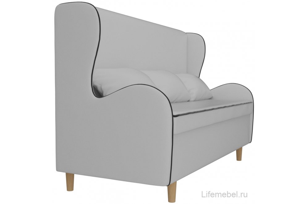 Кухонный диван Сэймон экокожа белая
