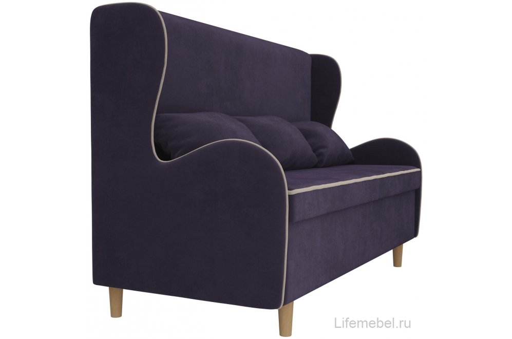 Кухонный диван Сэймон велюр фиолетовый