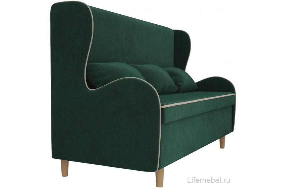 Кухонный диван Сэймон велюр зеленый